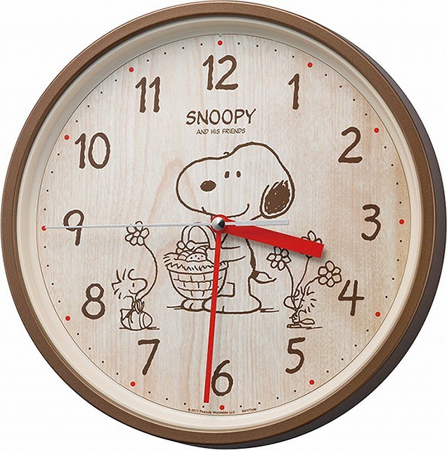 Citizen シチズン リズム時計工業 Rhythm Snoopy スヌーピー 掛け時計 キャラクター アナログ M06 連続秒針 茶 木目調 の通販はau Pay マーケット 銀座 紗古夢堂 商品ロットナンバー