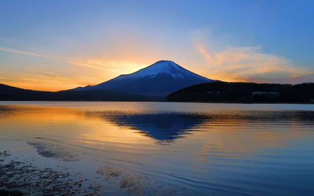 本日超得 絵画風 壁紙ポスター 幻想的な夕日の逆さ富士 夕暮れの富士山 夕焼け 神秘的 パワースポット Fjs 061w1 ワイド版 921mm 576mm 新商品 Ggjapan Jp