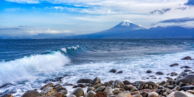 待望の再販 絵画風 壁紙ポスター 大瀬崎より波越しの富士山 駿河沖浪裏 富嶽三十六景 神奈川沖浪裏 風 パノラマ 駿河湾 西伊豆 絶景スポット ランキング１位受賞 Carlavista Com