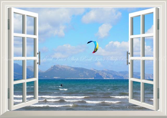 新しいコレクション 絵画風 壁紙ポスター カイトサーフィン ポリェンサの湾 マヨルカ島 スペイン 海 窓仕様 Sfn 0ma1 A1版 0mm 585mm クーポン配布中 交換無料 Arnabmobility Com