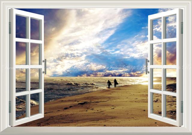 期間限定セール 絵画風 壁紙ポスター 夕焼けのサーファー シルエット 夕暮れ雲のハワイ サーフィン 窓仕様 Sfn 023ma1 A1版 0mm 585mm 全品送料無料 Sportunia Com