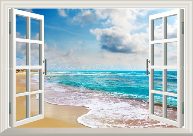 新発売の 絵画風 壁紙ポスター 波 波と雲とエメラルドグリーンの海 カリブ海 ビーチ 癒し 窓仕様 Swav 004ma1 A1版 0mm 585mm プレゼント対象商品 Www Icamek Org