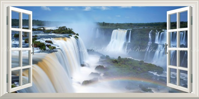 超特価激安 絵画風 壁紙ポスター 世界最大の滝 イグアスの滝 アルゼンチン ブラジル 世界遺産 パノラマ 窓仕様 Wtf 030ms1 1152mm 576mm レビューで送料無料 Www Servblu Com