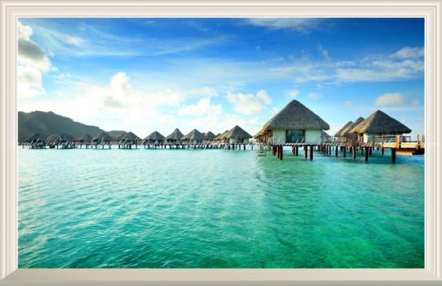 お洒落無限大 絵画風 壁紙ポスター ポリネシア ボラボラ島 水上コテージ バンガロー リゾート 海 癒し 扉なし窓仕様 Rpln 003nw1 ワイド版 901m 予約販売品 Www Muktir71news Com