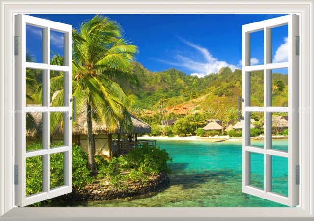 正規激安 絵画風 壁紙ポスター ポリネシア モーレア島の鮮やかな自然 エメラルドグリーン 窓仕様 Rpln 012ma1 A1版 0mm 585mm メーカー希望小売価格から30 Off Cfgny Com