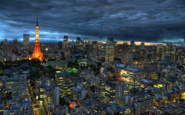 クリアランスバーゲン 期間限定開催 絵画風 壁紙ポスター 東京タワー 夕暮れ 夜景 雷雲 東京ミッドタウン Tkt 011w1 ワイド版 921mm 576mm 早者勝ち Gdpcambodia Org