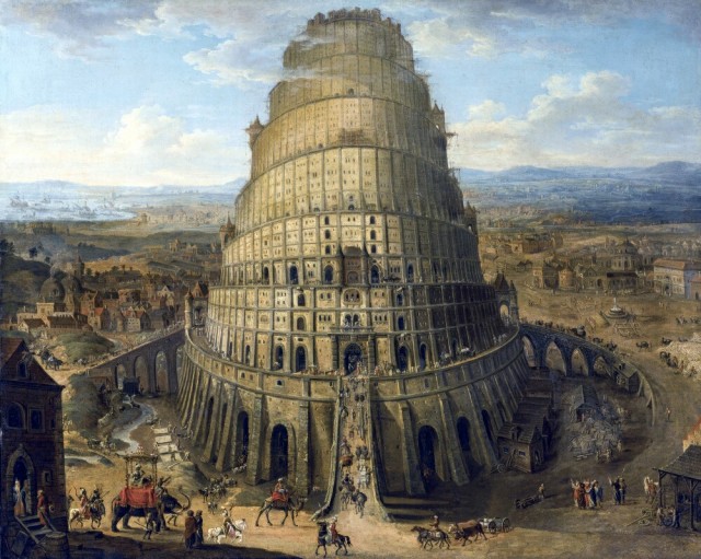 絵画風 壁紙ポスター バベルの塔 The Tower Of Babel 17世紀 At K l 008s2 594mm 4