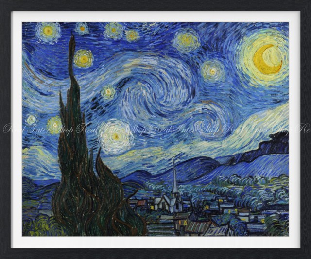 海外輸入 絵画風 壁紙ポスター ゴッホ 星月夜 18年 ニューヨーク近代美術館 額縁印刷 K Goh 005sgf1 701mm 585mm 人気再入荷 Www Iacymperu Org