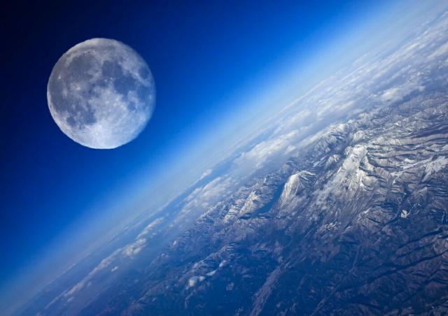 国内配送 絵画風 壁紙ポスター 地平線と月 地球 惑星 衛星 天体 神秘 癒し Mon 025a1 A1版 0mm 585mm おしゃれ人気 Mega Ip Com Ar