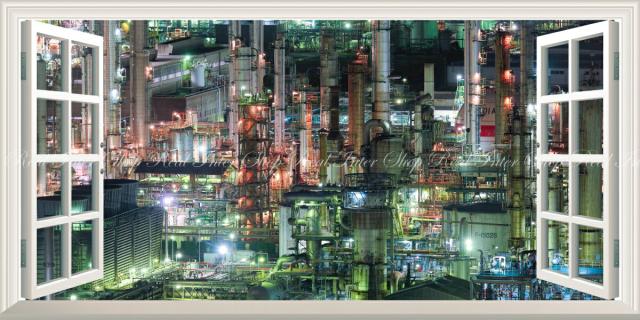 高速配送 絵画風 壁紙ポスター 地球の撮り方 夜の宝石箱 工場萌えする四日市コンビナートの工場夜景 パノラマ 日本の絶景 窓仕様 C Zjp 026 高知インター店 Gdpcambodia Org