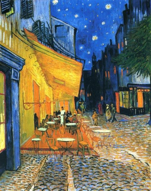 絵画風 壁紙ポスター フィンセント ファン ゴッホ 夜のカフェテラス
