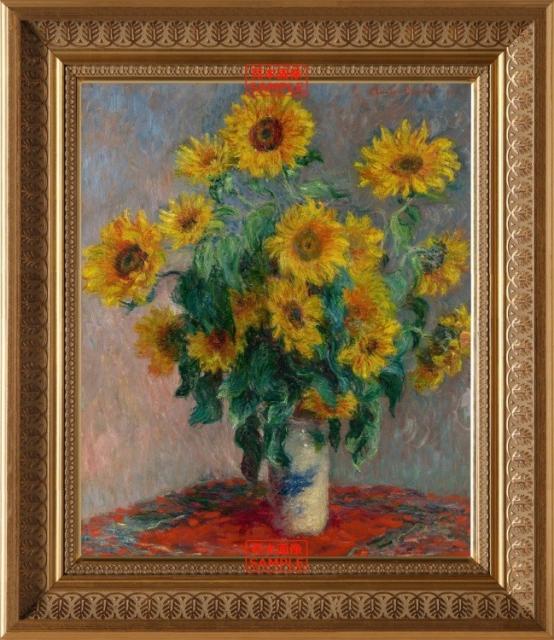 お客様満足度no 1 絵画風 壁紙ポスター クロード モネ ひまわり 11年 メトロポリタン美術館 額縁印刷 K Mon 0sg1 585mm 676mm 新色追加 Alimamiy Ru