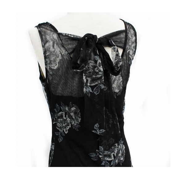 最も優遇 ラスト1点 Diesel ディーゼル 花柄 シースルーデザイン ノースリーブ チュールワンピース Black Diesel ブラック 半額品 Olsonesq Com