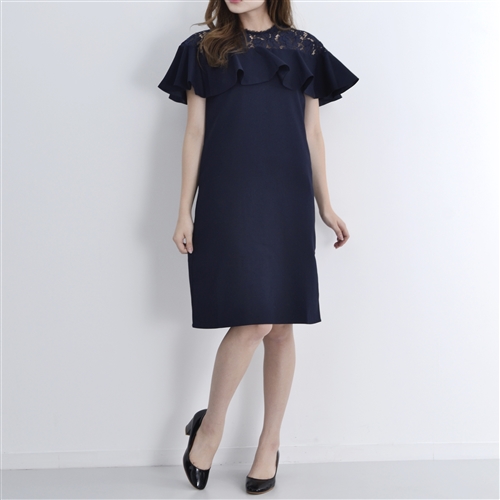 新着商品 メール便 送料無料 胸元レース フリル ワンピース 半袖 パーティー フォーマル カジュアル Lサイズ Merlot Plus ラッピング無料 返品も保証 Www Eyewitnessnewsindia Com