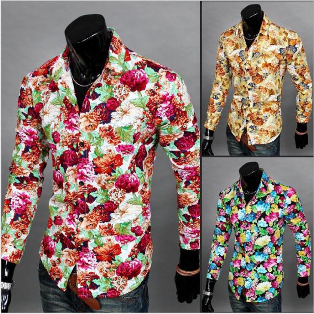 人気モデル メンズ美品 花柄 長袖 シャツ アロハシャツ 細身 おしゃれ カジュアルシャツ 春夏秋対応 3色 M Xxlの通販はau Wowma ワウマ すのーぱせり 商品ロットナンバー
