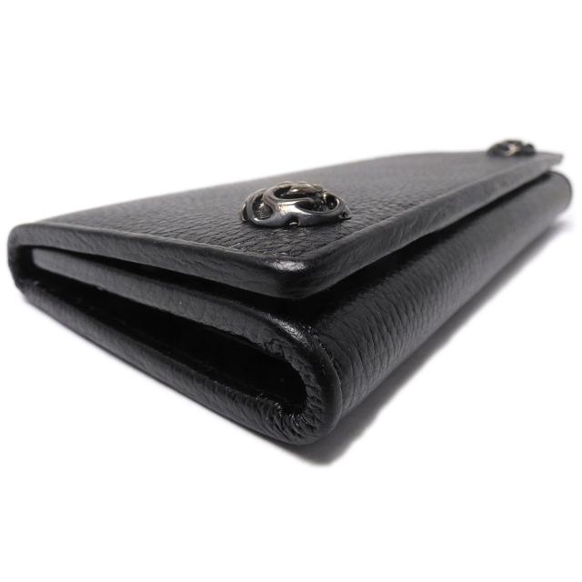 5mm厚 牛革 ブラックレザー 定価 トライバルコンチョ スマートサイズ Wl 605 ロングレザーウォレット 三つ折り メンズ