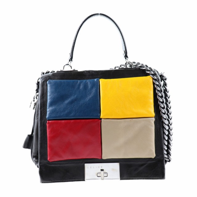 海外最新 超美品 CELINE セリーヌ ハンドバッグ レザー ブラック 2WAY ...