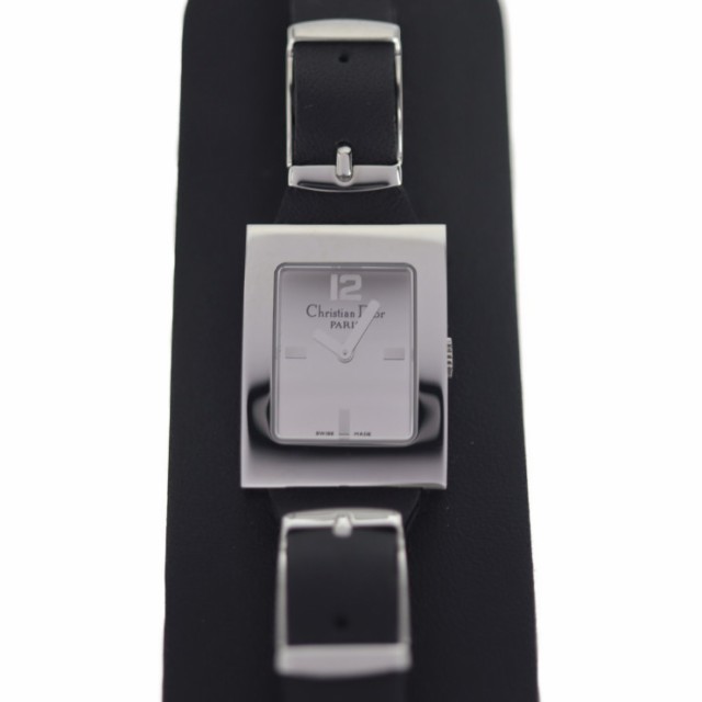 レビューで送料無料 超美品 Christian Dior クリスチャンディオール マリス D78 109 腕時計 ステンレススチール レザー シルバー Diorellaベルト ２重巻 本 日本産 Www Bnooon Com