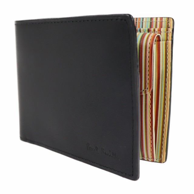 超美品 Paul Smith ポールスミス INSIDE MULTI EMBOSS WALLET インサイドマルチ P074 二つ折り財布