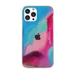 ●◆dparks ソフトクリアケース iPhone 13 Pro Max Pastel color PINKBLUE DS21207i13PM