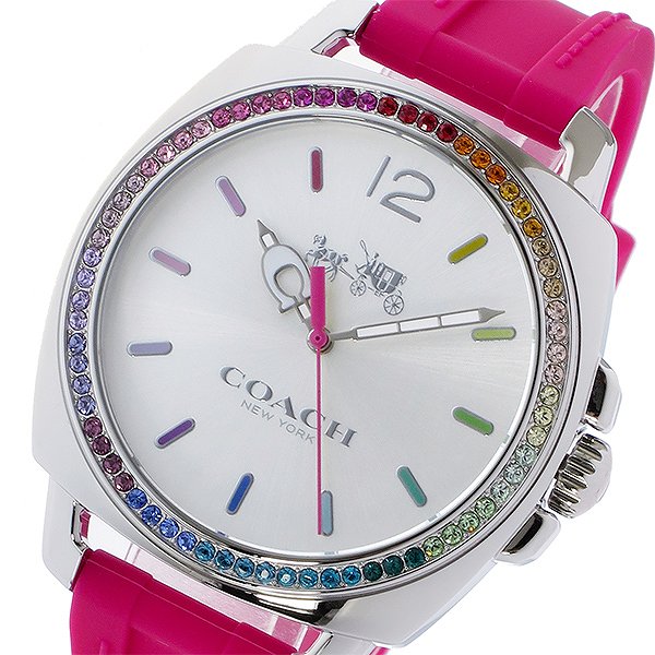 海外最新 コーチ 腕時計 レディース Coach 時計 ボーイフレンド ラインストーン ベゼル 人気 ブランド おしゃれ 女性 誕生日 ギフト プレゼント 目玉 送料無料 Komisushi It