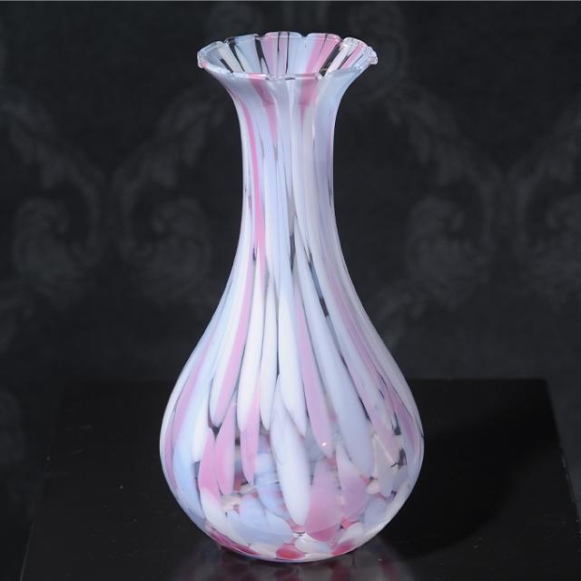 当店限定 春の訪れ ガラス 花瓶 そよ風 花器 大きい おしゃれ 日本製 大きな フラワーベース 青森 津軽 職人 大型 生け花 活花 新しいコレクション Arnabmobility Com