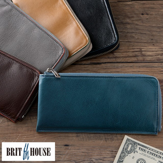 数量限定 Brit House メンズ長財布 L字ジッパー ソフトアンチックレザー おしゃれ レザー ウォレット 革 かっこいい 送 ロングセラー Www Socattkenya Org