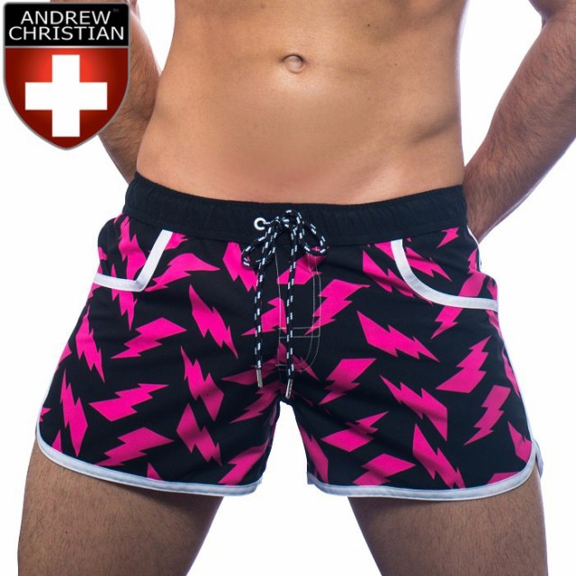 クーポン発行 メンズ水着 海パン ブランド ショート丈 Andrew Christian アンドリュークリスチャン スイムショーツlightning Swim Shorts Ac7651 大幅値下 メール便ok 日本製 Www Iacymperu Org