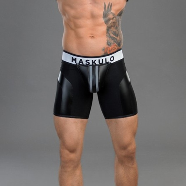 HOT限定SALE 男性用ボクサーパンツ ジッパー メンズ レザー風 フェイクレザー インナー アンダー ロングスパッツ Maskulo マスクロ(男性下着ma-sh32) の通販はau PAY マーケット - メンズランウェイ|商品ロッ 低価2022