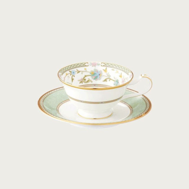 ノリタケ ヨシノ カップ&ソーサーペア(グリーン) - 2
