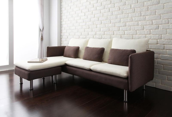 時間指定不可 コーナーソファ コーナーソファー L字 L字型 L型 オットマン スツール 足置き 3人 三人 4人 四人 おしゃれ 布 ファブリック 北欧 カフェ 人気ブランドを Olsonesq Com