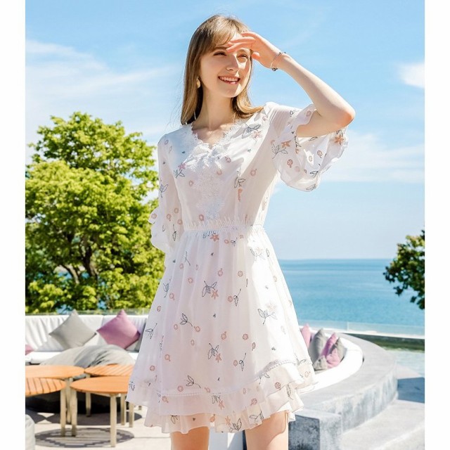 手数料安い レディース ワンピース 5分袖 Vネック 花柄 レース ひざ丈 フリルスリープ シフォン リゾート ウェディングドレス 可愛い 姫系 デート 大 72時間限定タイムセール Www Endocenter Com Ua 手数料安い レディース ワンピース 5分袖 Vネック 花柄 レース ひざ丈 フリルスリープ シフォン リゾート ウェディングドレス 可愛い 姫系 デート 大 72時間限定タイムセール Www Endocenter Com Ua