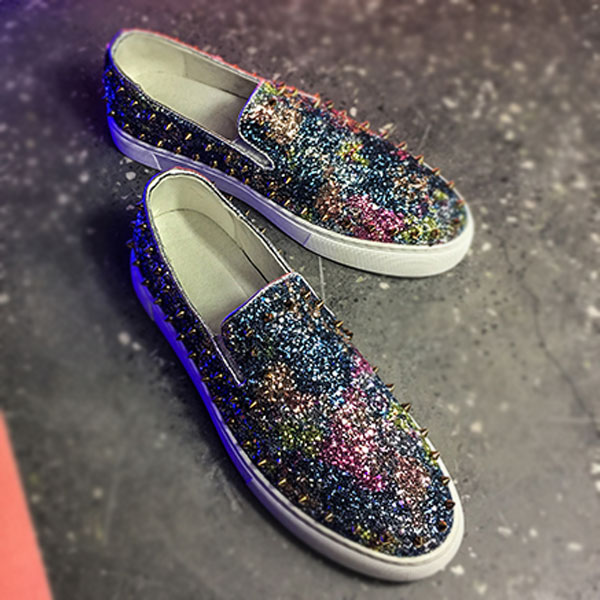 4cm 身長up 送料無料 スリッポン メンズ スニーカー メンズ スタッズ