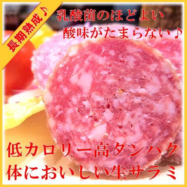 サラミ【 ハウスサラミ 】冷燻法 の 生サラミ ローフード 非加熱 低カロリー 高タンパク 手作り ハム ソーセージ 【 腸詰屋 】 蓼科店の