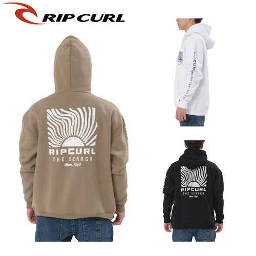 21公式店舗 リップカール Ripcurl メンズ パーカー S02 022 フードパーカー フリース バックプリント ロゴ Ripcurl ブラック ベージュ ホ 他店圧倒価格 最安値に挑戦 Fcrtt Org