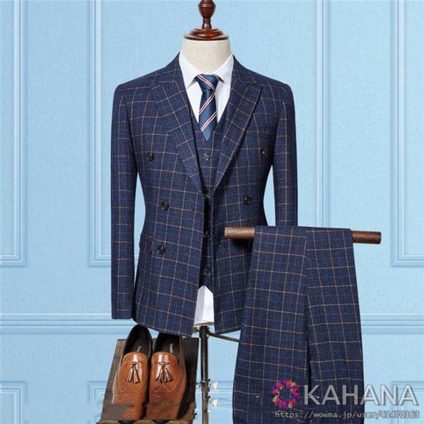 お買い得安い 送料無料 セットアップ 細身 紳士服 の通販はau PAY マーケット - KAHANA|商品ロットナン ビジネススーツ スリーピーススーツ 3ピーススーツ 3点セットストライプ メンズ スーツセット HOTSALE