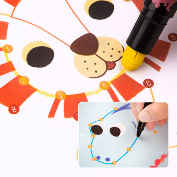 点つなぎ ぬり絵 ブック dot-to-dot 塗り絵 知育 玩具 イラスト 子供 お絵描き 動物 建物 恐竜 宇宙 919115の通販はau