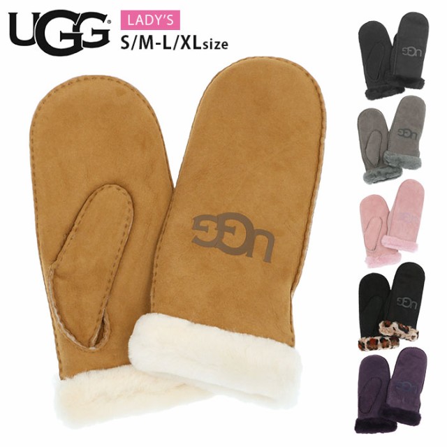 豪華 Ugg レディース 手袋 通販 ブランド Ugg アグ Sheepskin Logo Mitten シープスキン ロゴ ミトン 革 撥水 はっ水 暖かい 防寒 おしゃれ Www Cdsdp Org