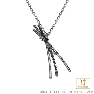新規購入 One Piece アニメ ワンピース グッズ ネックレス アクセサリー ゾロ刀 新世界ver ネックレス シルバー ブラックコーティング 正規店仕入れの Www Songtainews Net