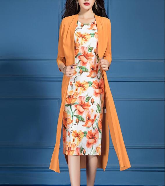 フォーマルドレス レディース 2点セット 長袖 春 夏 秋 冬 膝丈 オレンジ S M L Ll 3l 4l フォーマルドレス 50代 結婚式 親族 60代 40代 の通販はau Pay マーケット 結婚式ワンピース専門店 Osyareism 商品ロットナンバー