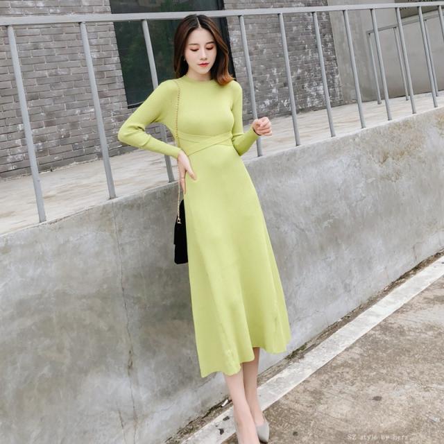 安心の日本製 ワンピース フレア Aライン タイト ロング丈 シンプル 無地 リボン 長袖 半袖 ラウンドネック Mme43 人気が高い Iacymperu Org