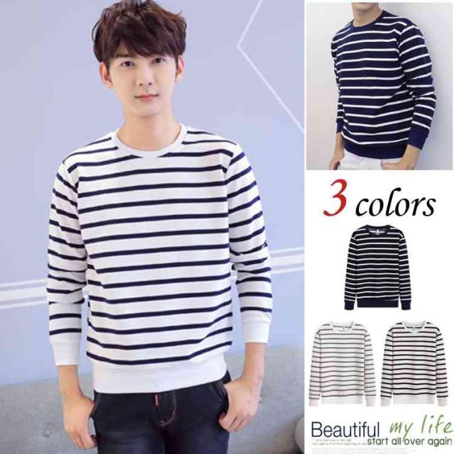 ボーダーtシャツ ボーダー メンズtシャツ 長袖tシャツ Tシャツ クルー