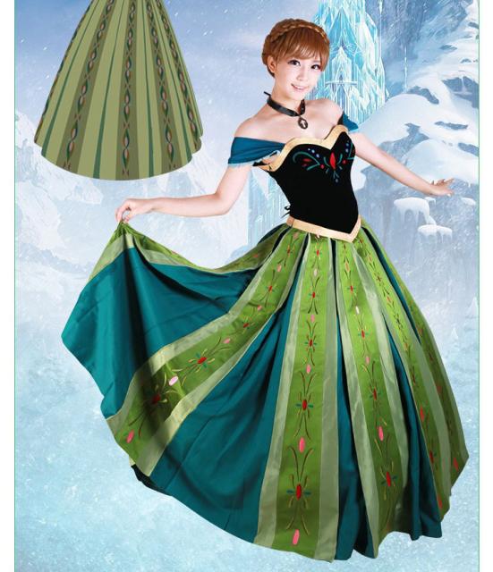精美刺綉!ハロウィン豪華版ドレス!コスプレ衣装ディズニーFROZEN 【アナと雪の女王】アナannaドレス 舞台装アニメ映画コスチューム|au Wowma!(ワウマ)