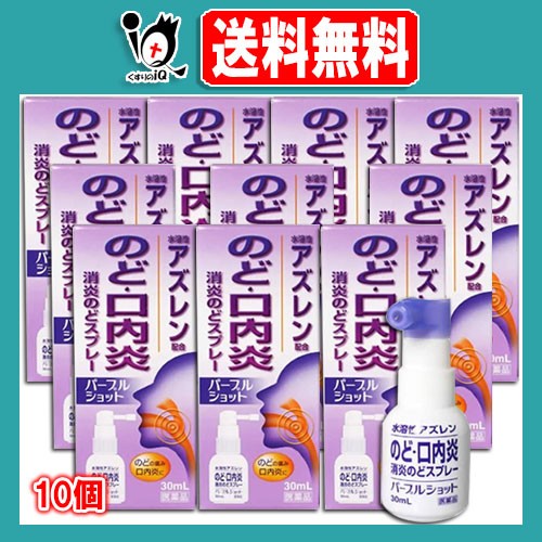 即日出荷 第3類医薬品 パープルショット 30ml 10個セット 白金製薬 のど 口内炎 消炎のどスプレー 水溶性アズレン配合 格安人気 Diquinsa Com Mx