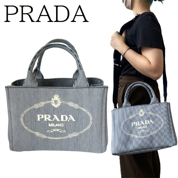 【新品■正規品■送料無料■ギフト包装無料】PRADA プラダ カナパ コットン トートバッグ 1BG439 レディース ギフト プレゼント 誕生日