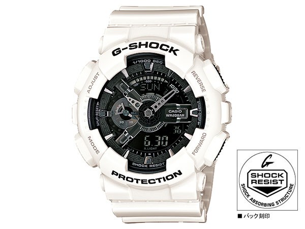 人気特価激安 Casio G Shock 送料無料 ブラック ホワイト アナデジコンビネーション カシオ 腕時計 G ショック アナログ デジタル Ga 110 高級感 Abcdentalsurgery Co Uk