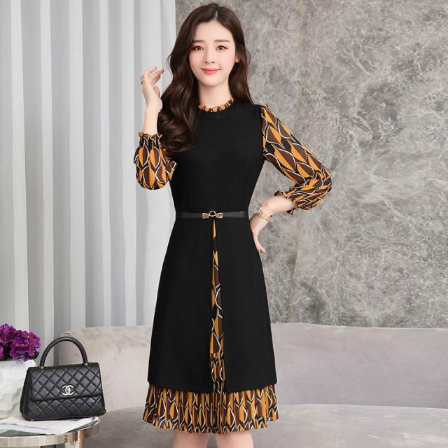 新作saleセール30 Off ドレス ツーピース ワンピース 長袖 シフォン 二色 膝上 レトロ お呼ばれ 0484 最安 Carlavista Com