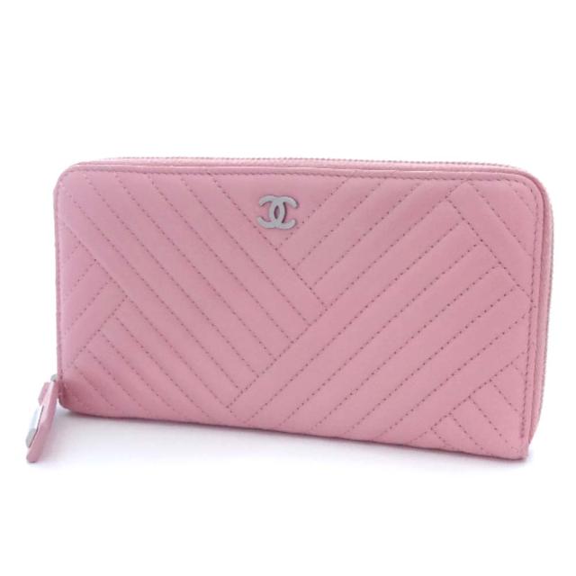 爆熱 Chanel シャネル Vステッチ 長財布 レディース ピンク ラムスキン 58 21公式店舗 Grammo Org