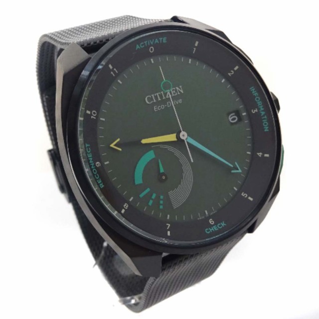 超目玉 メンズ 美品 Citizen シチズン Eco Drive Riiiver Riiiver マーケット エコドライブ リィイバー スマートウォッチ 腕時計 メンズ ソーラー電波時計 グリ Rosycats Be8ff7a9 Estofacarfloripa Com Br