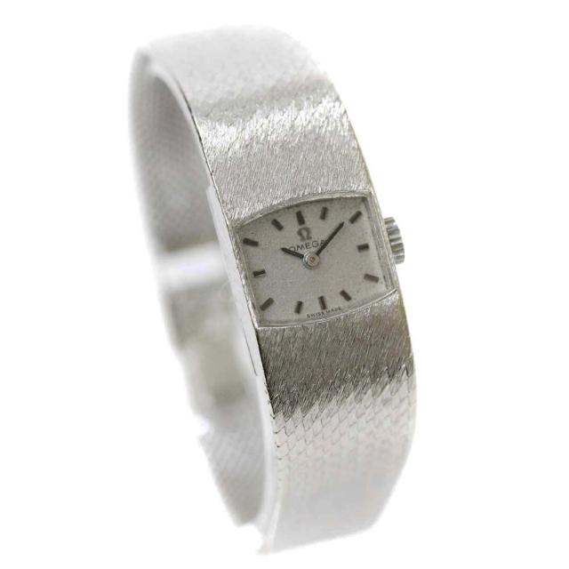 割引本物 Omega オメガ 金無垢 アンティーク 腕時計 レディース 手巻き シルバー文字盤 K18wg アウトレット 価格 Triplex Ee